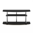 Pemberly Row Turn-N-Tube Wood 3-Tier TV Stand for TV up to 50