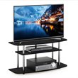 Pemberly Row Turn-N-Tube Wood 3-Tier TV Stand for TV up to 50