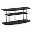 Pemberly Row Turn-N-Tube Wood 3-Tier TV Stand for TV up to 50