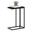 Pemberly Row Engineered Wood Living Sofa Side Table in Americano Black