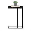 Pemberly Row Engineered Wood Living Sofa Side Table in Americano Black