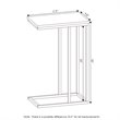 Pemberly Row Engineered Wood Living Sofa Side Table in Americano Black