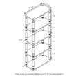 Pemberly Row Turn-N-Tube Wood 5-Tier Shelf Display Rack in Beech/White