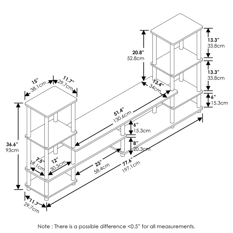 Pemberly Row Wood Grand Entertainment Center for TV up to 50