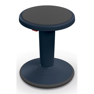 Pemberly Row 17-24&quot Plastic Hierarchy Height Adjustable Grow Tall Stool in Navy