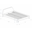 Pemberly Row Wood and Fabric Upholstered Queen Platform Bed in Gray