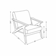 Pemberly Row Solid Wood and Velvet Upholstered Accent Armchair in Blush Pink