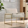 Pemberly Row Steel & Velvet Upholstered Lounge Accent Chair in Abalone Gray