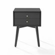 Pemberly Row Contemporary MDF Wood Night Stand in Matte Black