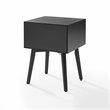 Pemberly Row Contemporary MDF Wood Night Stand in Matte Black