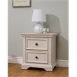 Pemberly Row Modern Wood Nightstand for Baby in Brushed Ivory