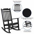 Pemberly Row Resin Set 2 Rocking Chairs and Side Table in Black