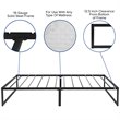 Pemberly Row Metal Twin Bed Frame and 12