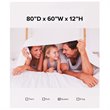 Pemberly Row Waterproof Cotton Queen Size Mattress Protector in White