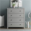 Pemberly Row 4-Drawer Farmhouse Wood Bedroom/Livingroom Chest in Gray