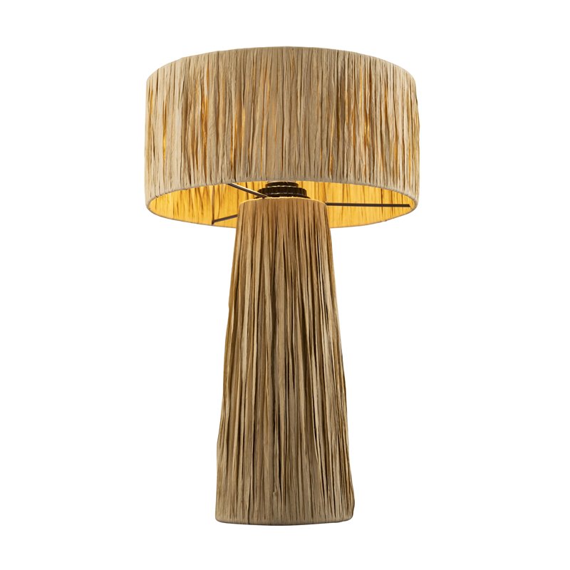 Pemberly Row Contemporary Transitional Natural Finish Table Lamp
