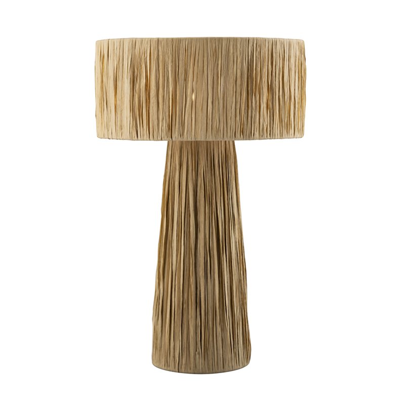 Pemberly Row Contemporary Transitional Natural Finish Table Lamp