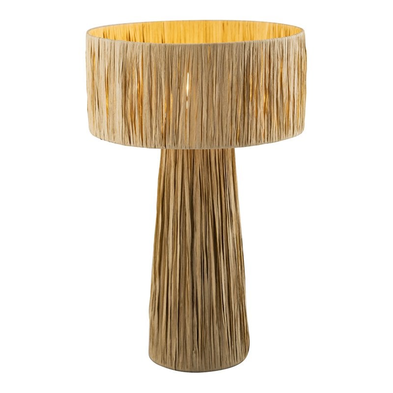 Pemberly Row Contemporary Transitional Natural Finish Table Lamp