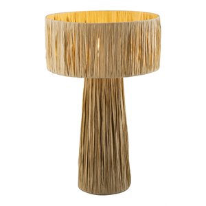 Pemberly Row Contemporary Transitional Natural Finish Table Lamp