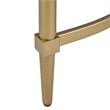 Pemberly Row Modern Metal and Marble Console Table in Gold/White