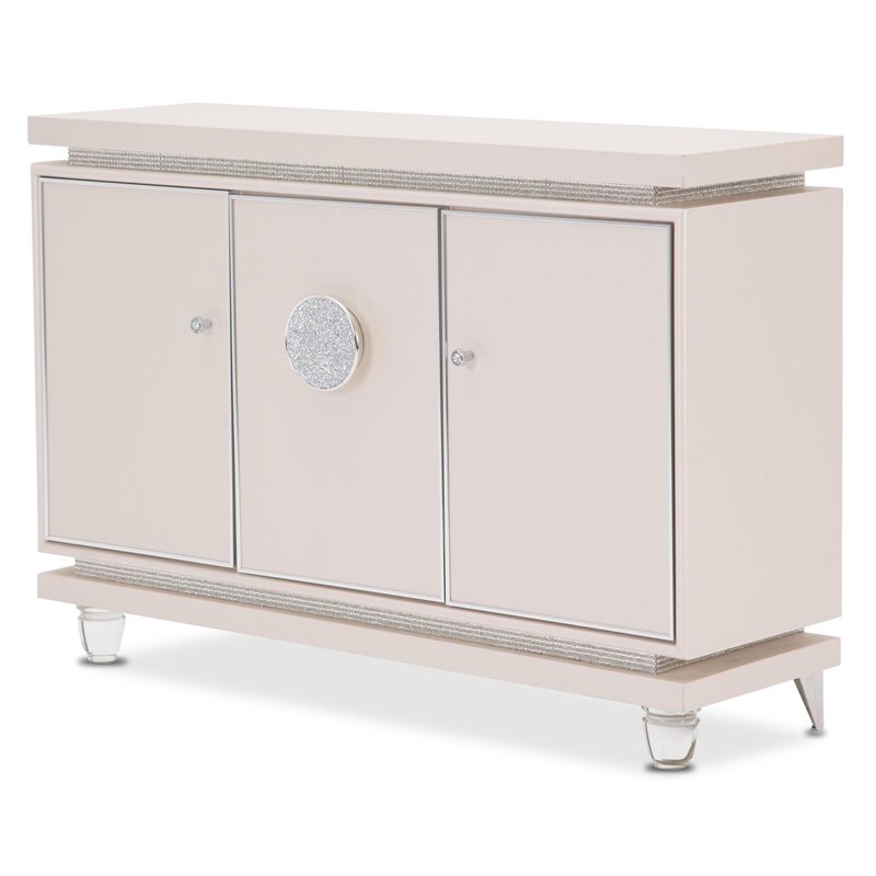Pemberly Row Modern / Contemporary Wood & Metal Sideboard in Ivory