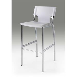 Pemberly Row Modern / Contemporary White Bar Stools Set of 2