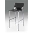 Pemberly Row Modern / Contemporary Black Leather Bar Stools Set of 2