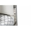 Pemberly Row Modern Metal Eastern King Canopy Bed in Satin White