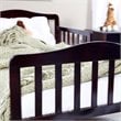Pemberly Row Contemporary New Zealand Pine Solid Wood Toddler Bed in Espresso