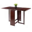 Pemberly Row Double Drop Leaf Transitional Solid Wood Dining Table in Walnut