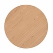 Pemberly Row Round Shape Mid-Century Wood Coffee Table in Oak