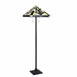 Pemberly Row Modern 2-Light Metal Floor Lamp in Blackish Bronze