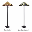 Pemberly Row Modern 2-Light Metal Floor Lamp in Blackish Bronze