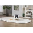 Pemberly Row Cat Condo Fabric Pet House Ottoman in Multi-Color
