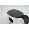 Pemberly Row Cat Condo Fabric Pet House Ottoman in Multi-Color