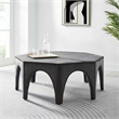 Pemberly Row Modern Performance Velvet Ottoman in Gray/Black