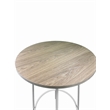 Pemberly Row Round Modern Wood Veneer/Metal Bar Table in White