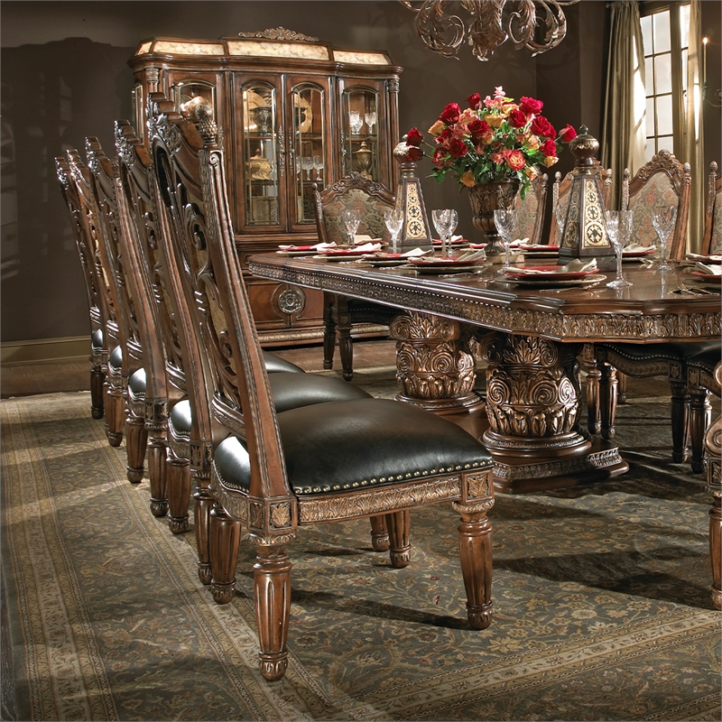 Pemberly Row Modern Wood Dining Side Chair - Set of 2 - Chestnut