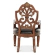 Pemberly Row Modern Wood and Leather Desk Chair - Classic Chestnut