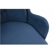 Pemberly Row Fabric Dining Upholstered Caster Chair in Antonio Navy (set of 2)