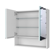 Pemberly Row Engineered Wood Medicine Cabinet with Mirror in White