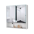 Pemberly Row Engineered Wood Medicine Cabinet with Mirror in White