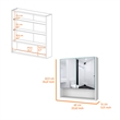 Pemberly Row Engineered Wood Medicine Cabinet with Mirror in White