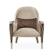 Pemberly Row Modern Accent Velvet Chair in Porcini/Hazelnut Brown