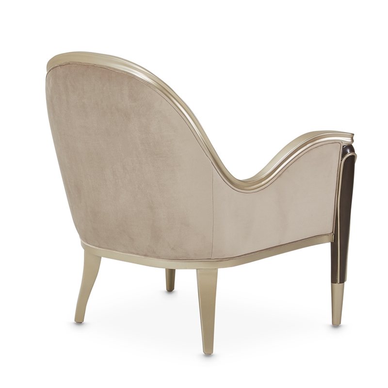 Pemberly Row Modern Accent Velvet Chair in Porcini/Hazelnut Brown
