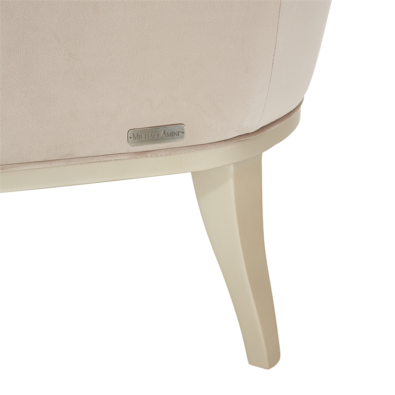 Pemberly Row Modern Accent Velvet Chair in Porcini/Hazelnut Brown