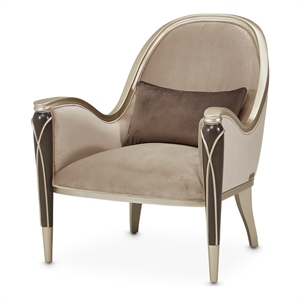 Pemberly Row Modern Accent Velvet Chair in Porcini/Hazelnut Brown