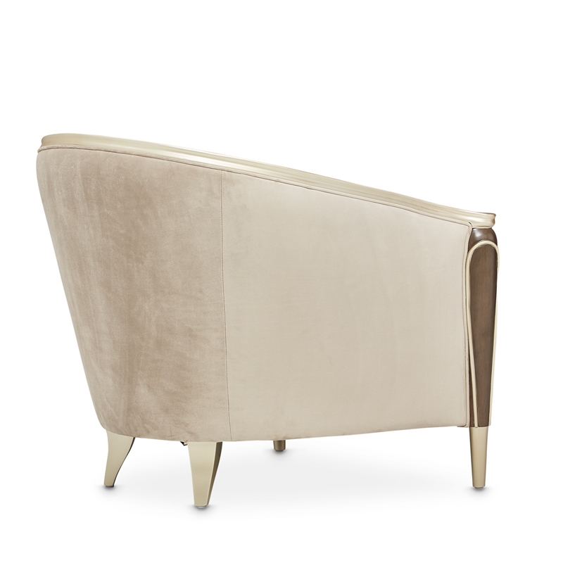 Pemberly Row Matching Velvet Chair in Porcini/Hazelnut Brown