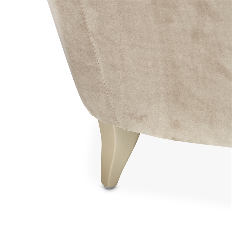 Pemberly Row Matching Velvet Chair in Porcini/Hazelnut Brown