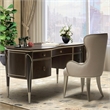 Pemberly Row Modern Transitional Wood Desk in Hazelnut Brown